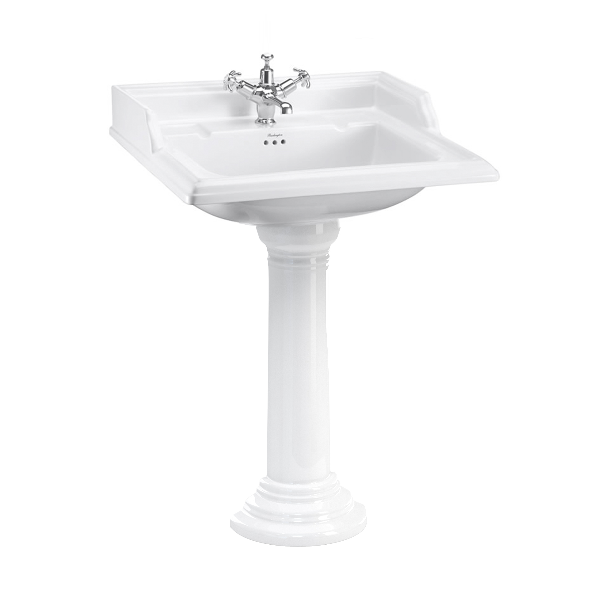 Classic 65cm basin and regal round pedestal 